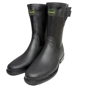Le Chameau Giverny Bottillon EU 40 US 7.5 Black Short Wellington Rain Boots EUC